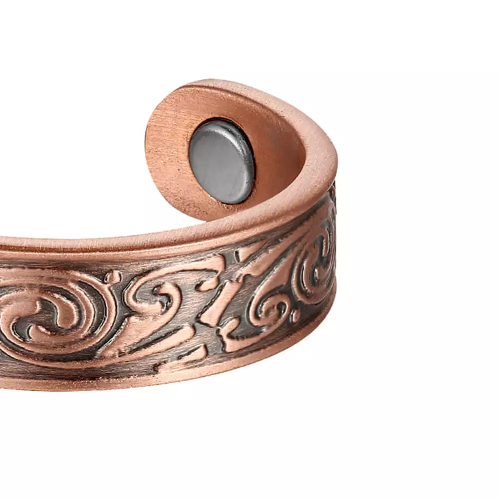 CR16 Copper Ring swirl Koru