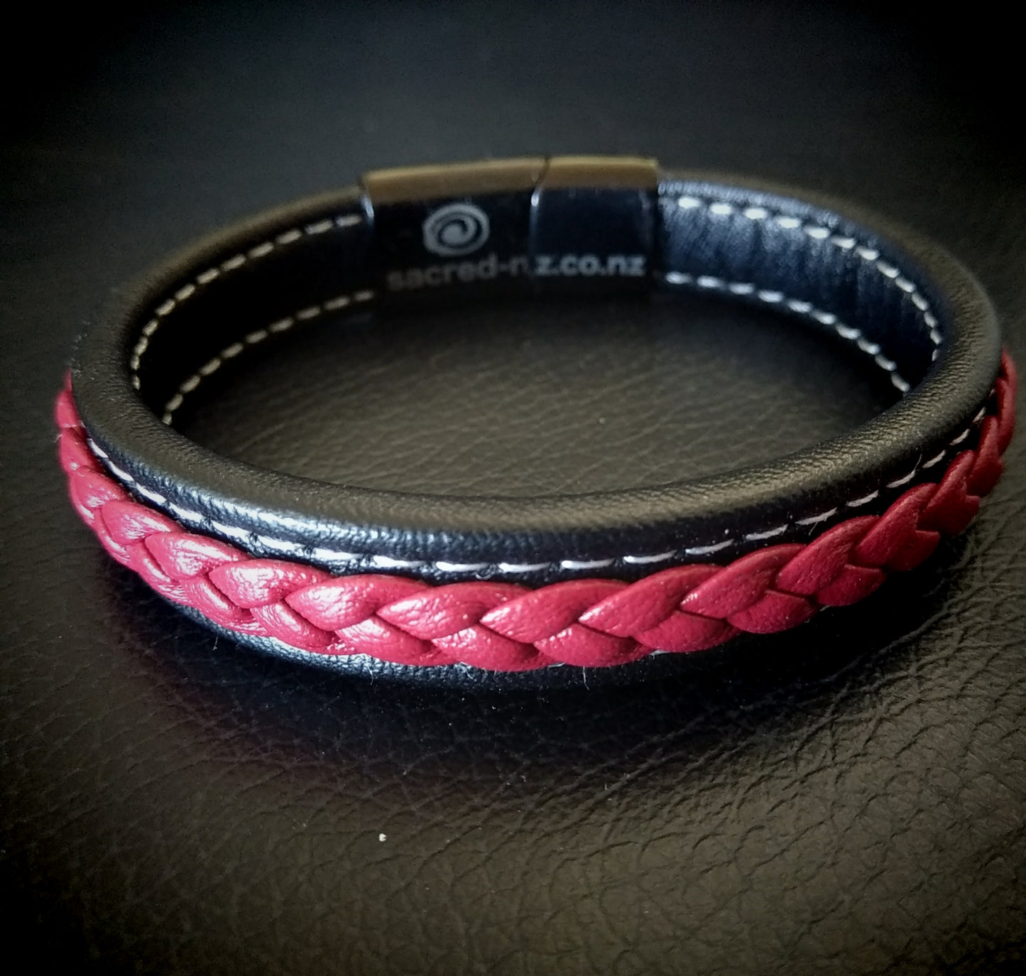 2103 NZ magnetic genuine leather Bracelet 12mm