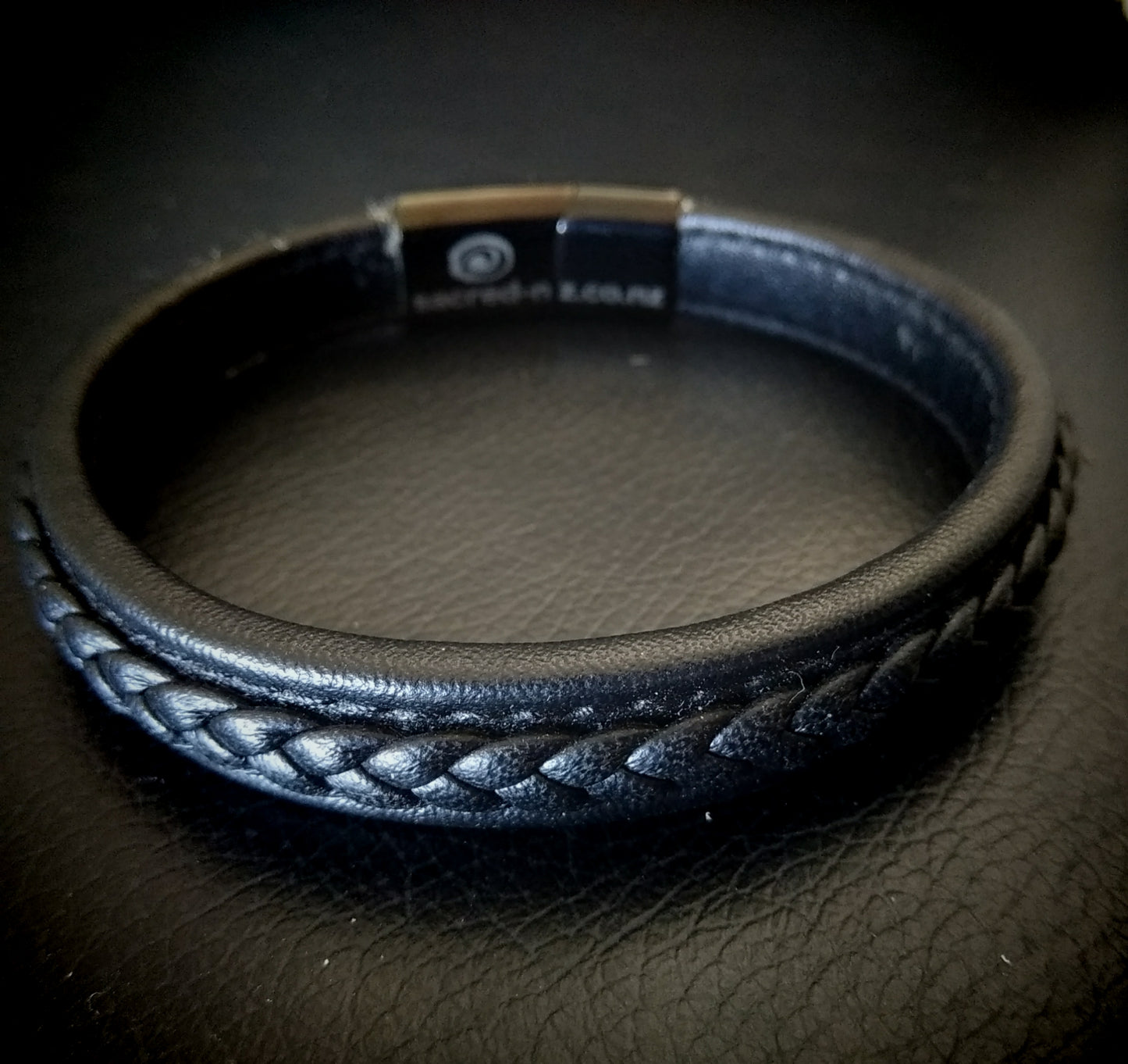 2103 NZ magnetic genuine leather Bracelet 12mm