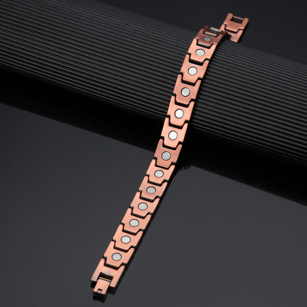CLM41 100% Solid Pure Copper Magnetic Bracelet Linked