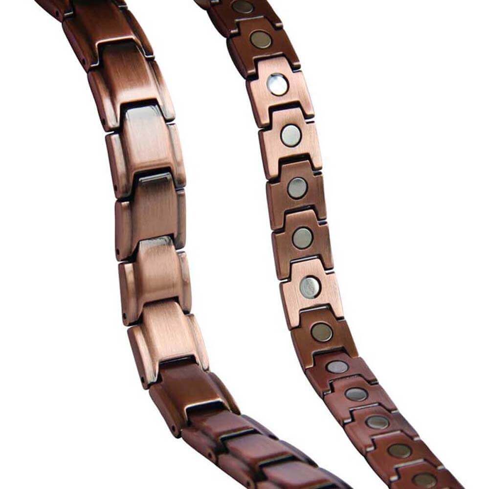 CB001M-1 100% Solid Pure Copper Magnetic Bracelet Linked