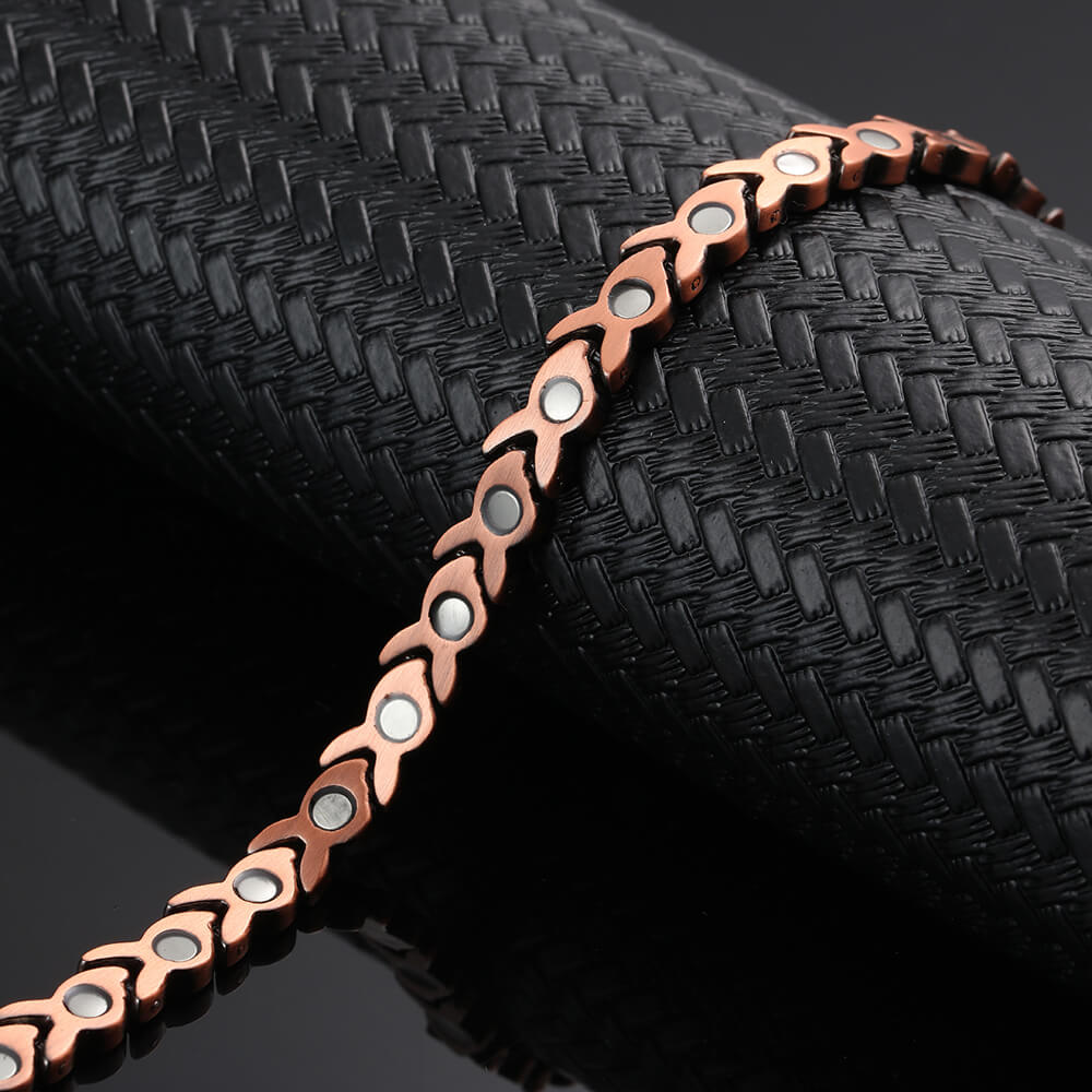 CLM36 100% Pure Copper Linked Magnetic ANKLET / Bracelet