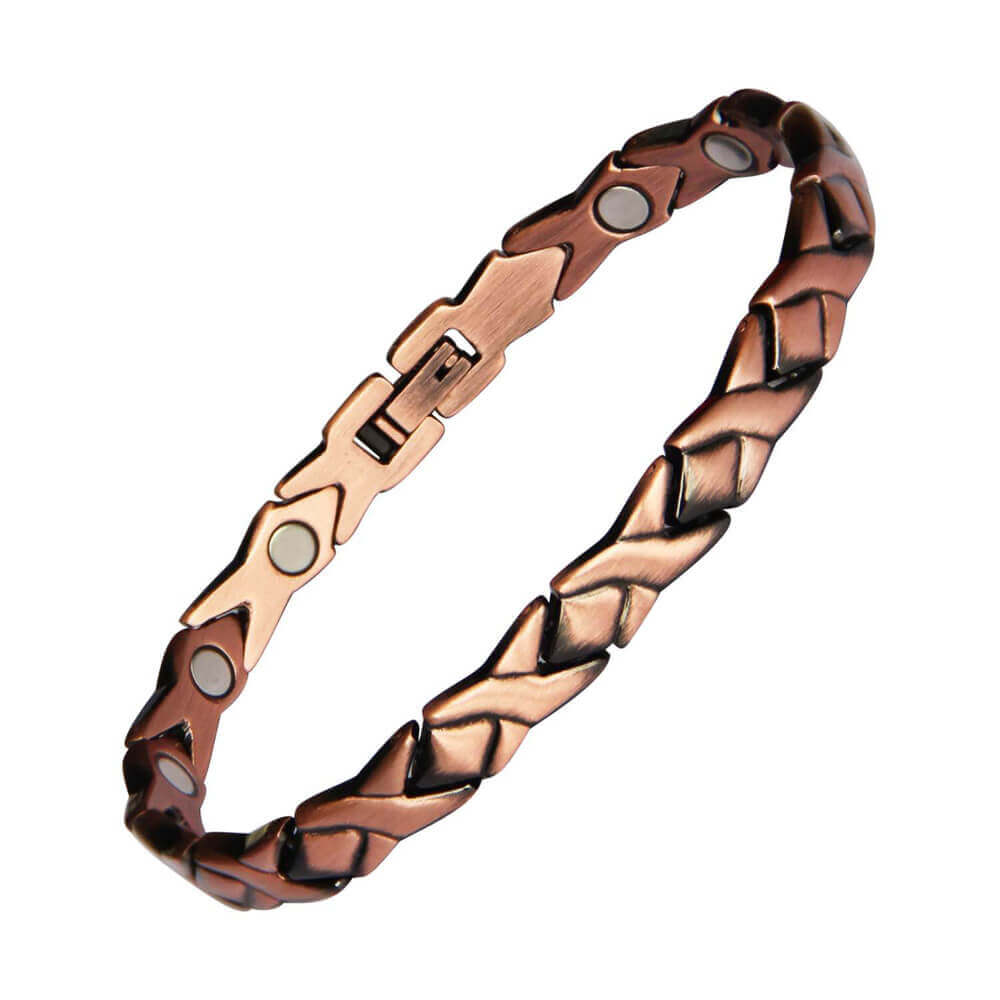 CB032 100% Solid Pure Copper Linked Magnetic Bracelet / anklet