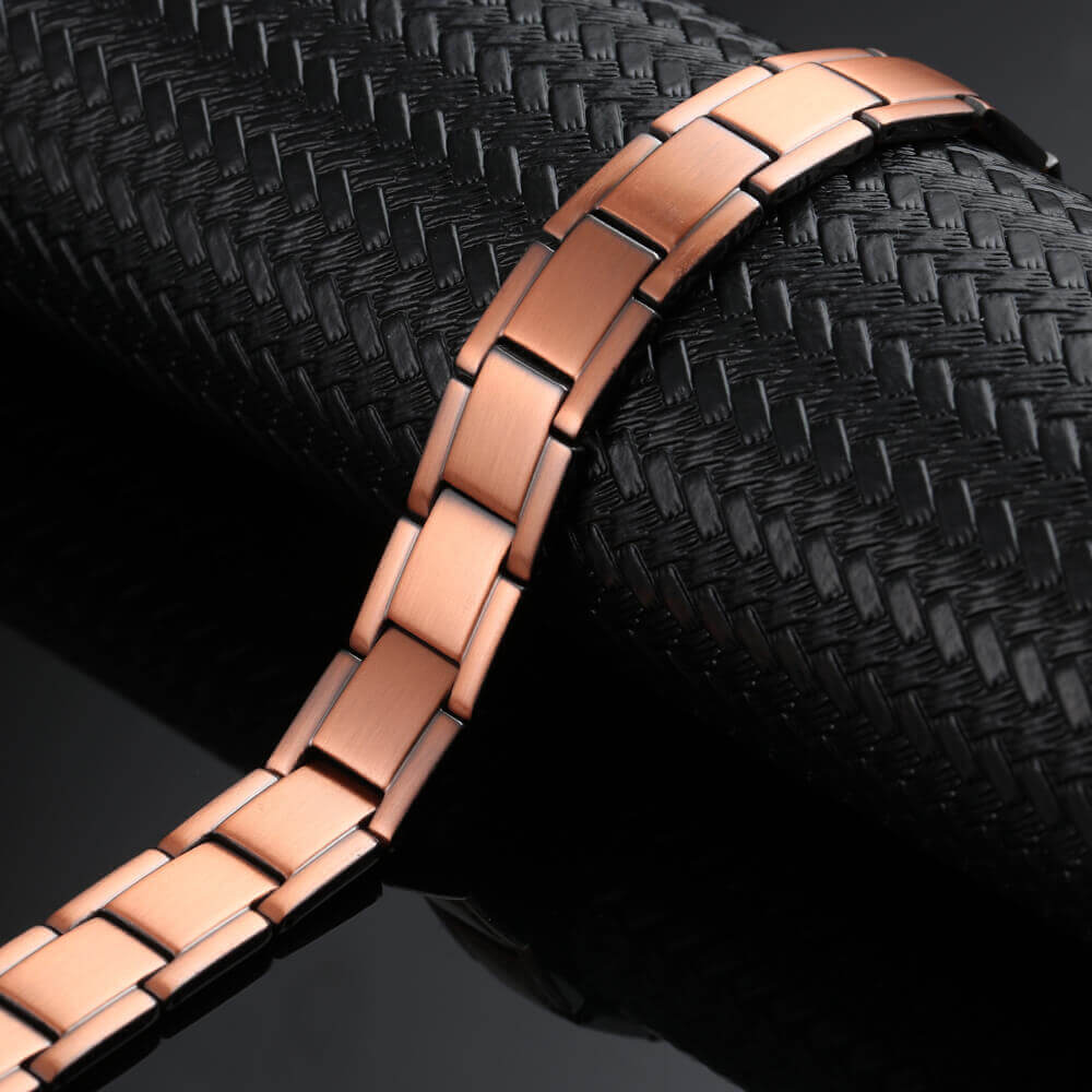 CLM3006 100% Solid Pure Copper Magnetic Bracelet Linked 5 Elements