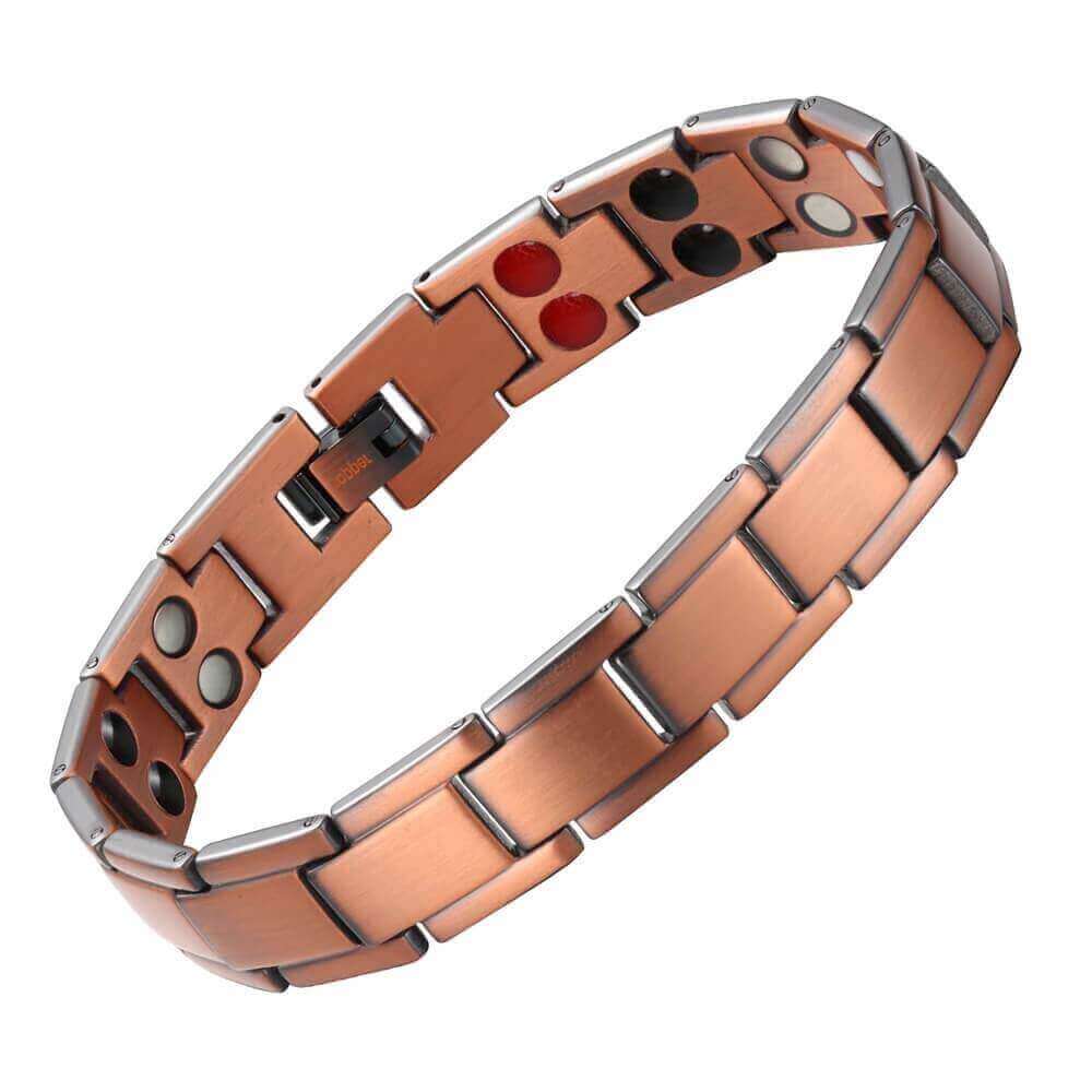 CLM3006 100% Solid Pure Copper Magnetic Bracelet Linked 5 Elements