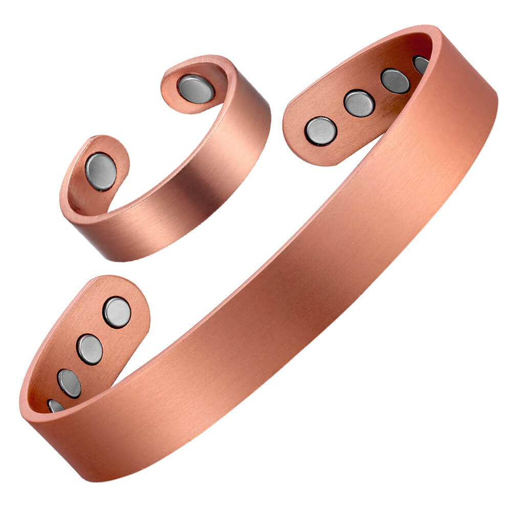 BC100 100% Pure Copper Magnetic Band / Ring Set