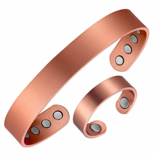 BC100 100% Pure Copper Magnetic Band / Ring Set