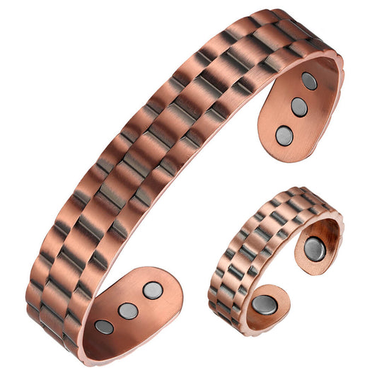 BC1 100% Pure Copper Magnetic Band / Ring Set