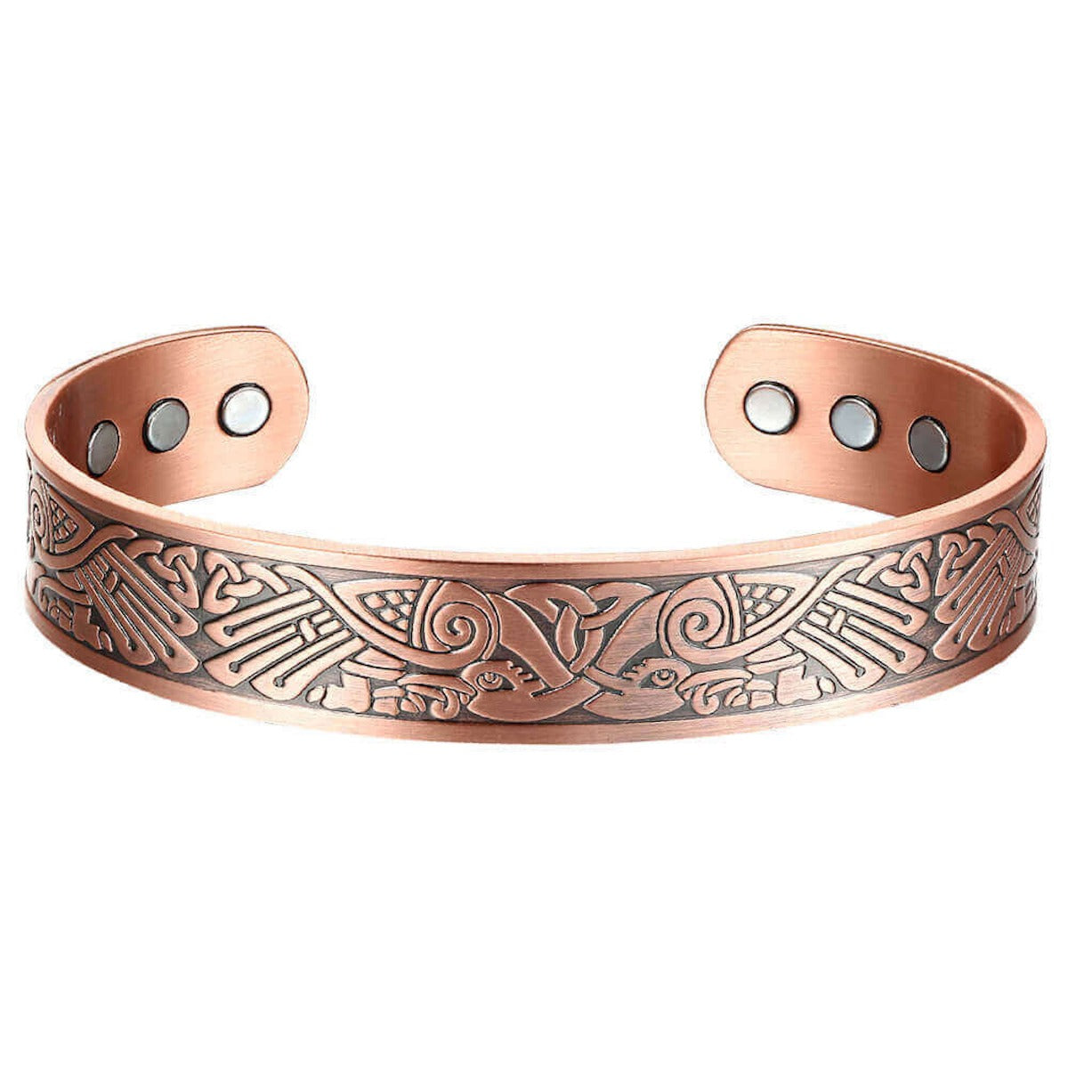 C06 100% Pure Copper Magnetic Band 'Viking Ravens'