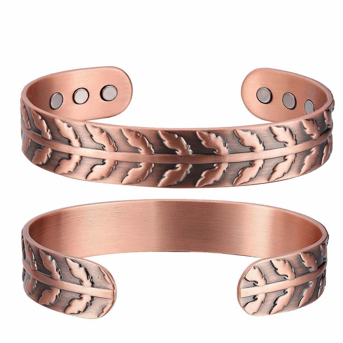 BA11 100% Pure Copper Magnetic Band 'NZ FERN LEAF'