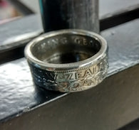 Nz Half Crown Coin Ring