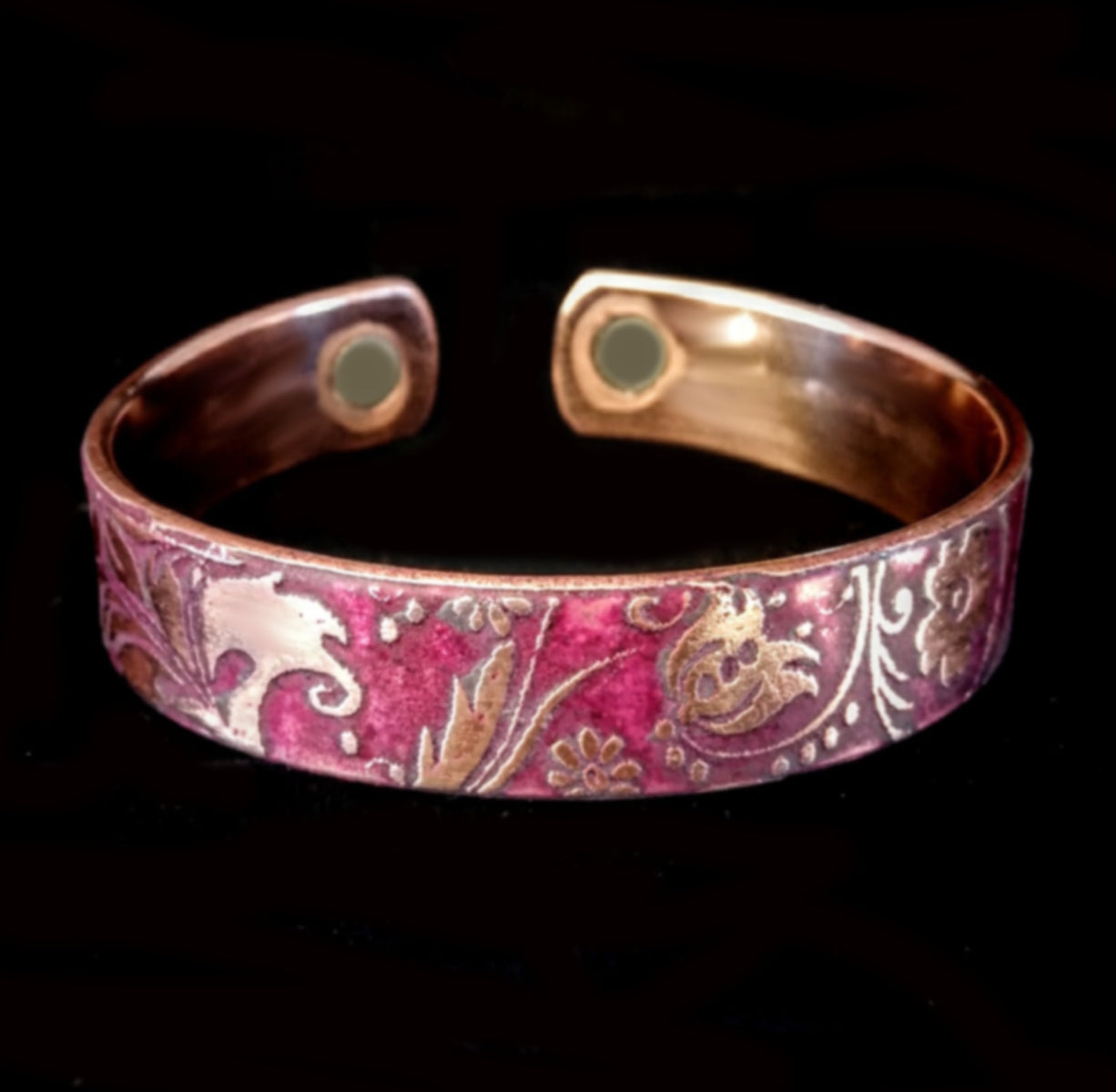 D14 100% Copper Magnetic Bracelet 'Floribunda basket'