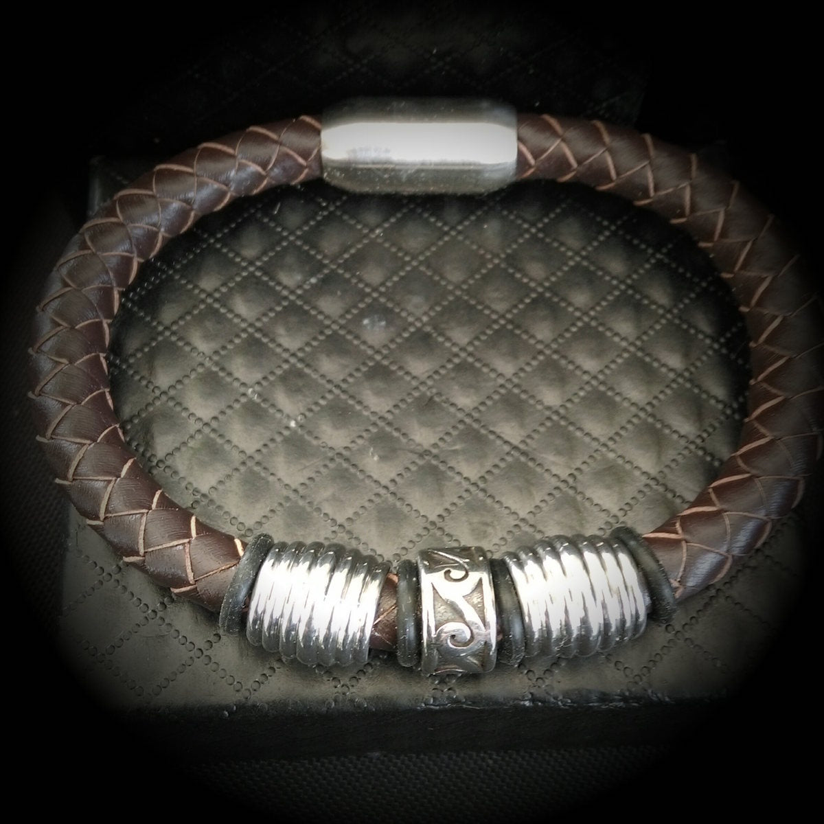 2015 Unisex Genuine Leather Band ‘Koru Swirls’ (8mm)