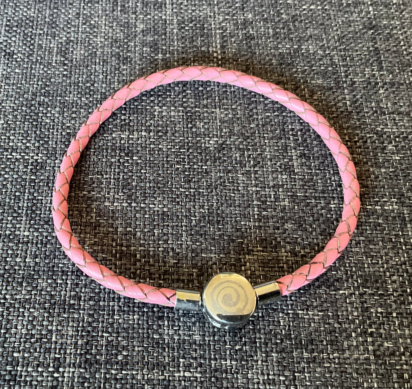 Leather Charm Bracelet 'Koru" (4mm)(No.3)