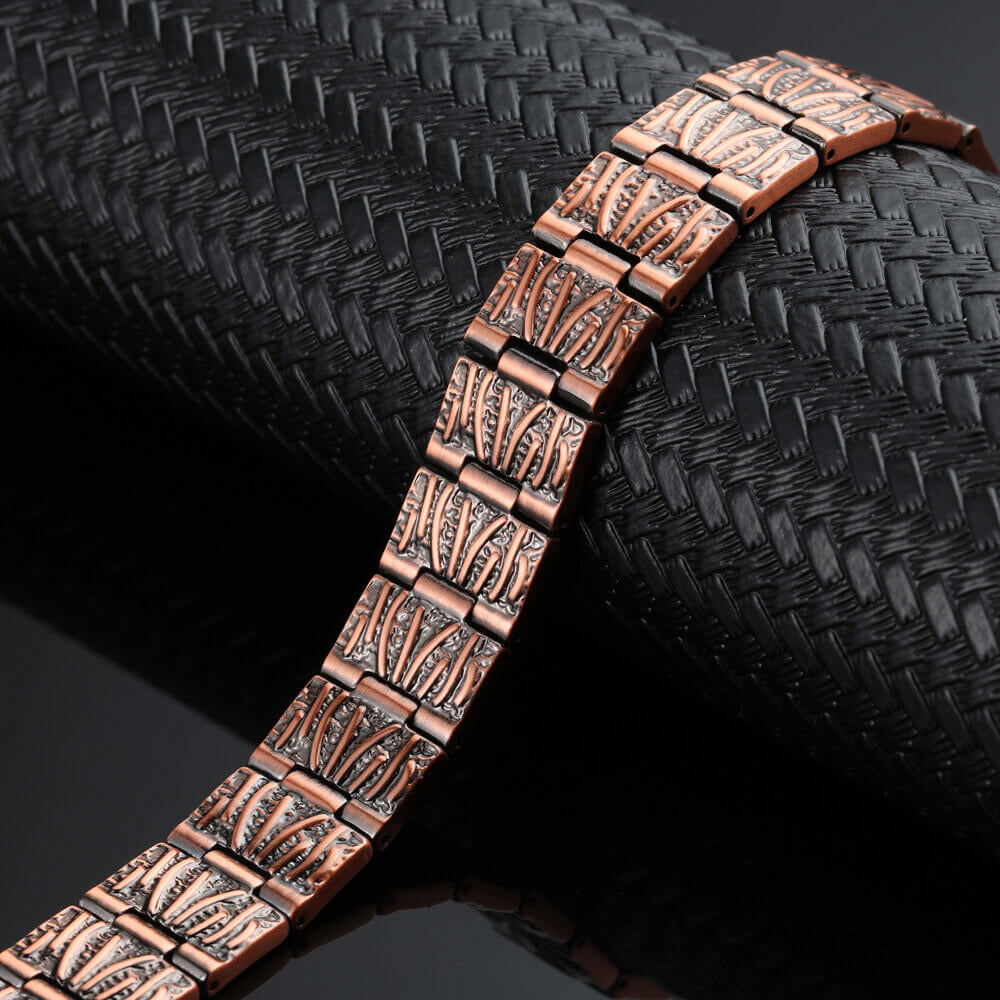 CLM20 100% Solid Pure Copper Magnetic Bracelet Linked 220x15mm