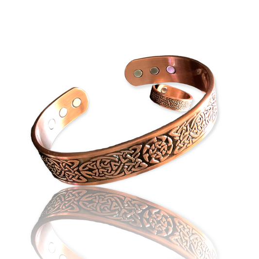 Celtic copper magnetic health bracelets set 