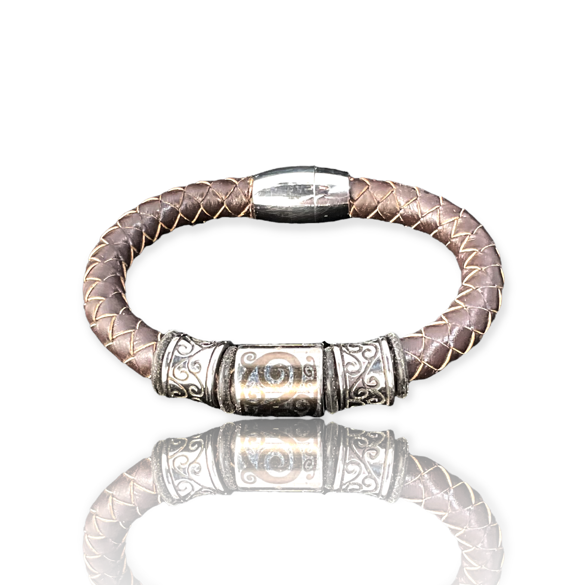 unisex koru leather bracelet
