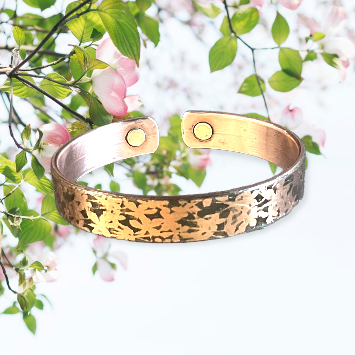 D05 100% Copper Magnetic Band 'Daisies'