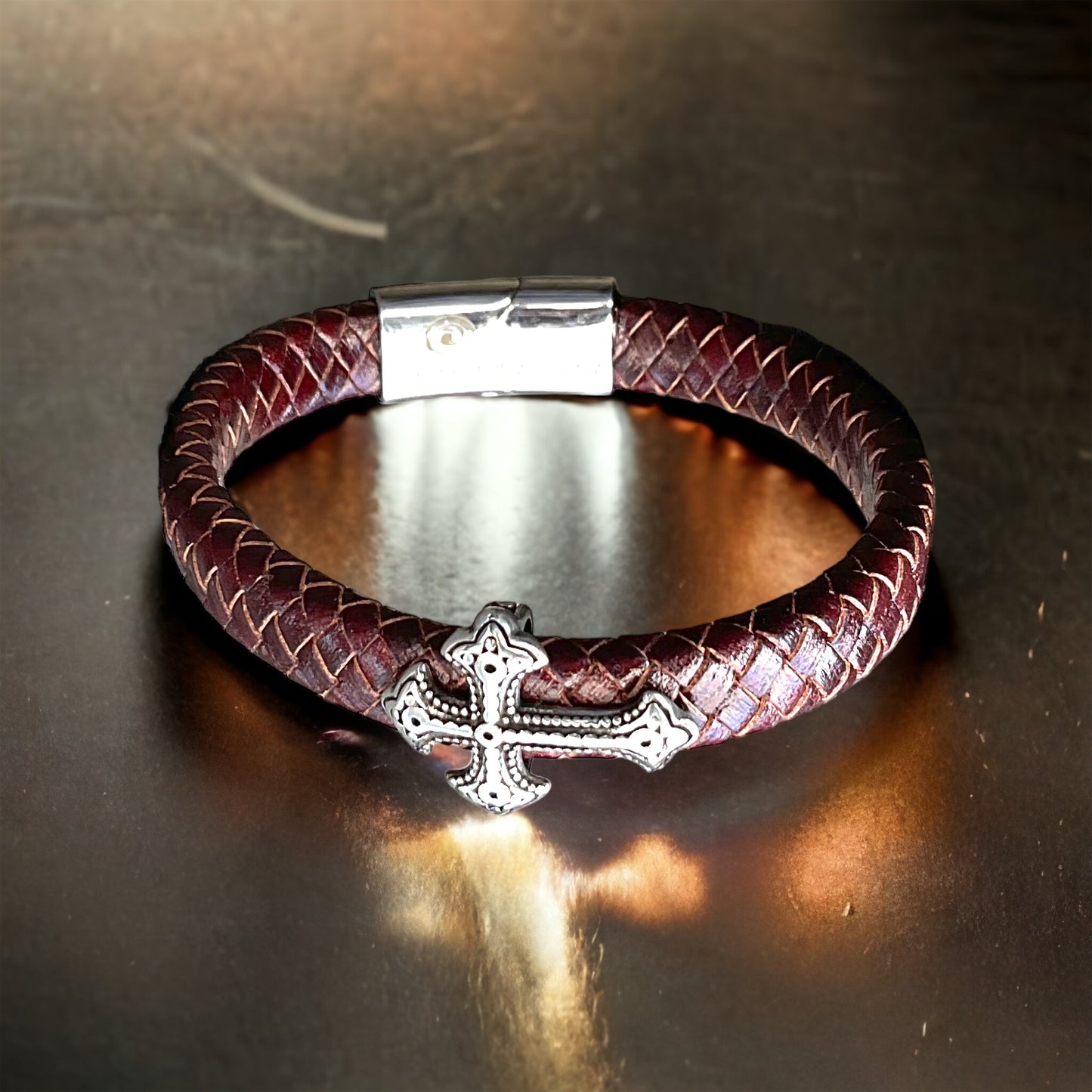 2019 Unisex Genuine Leather Band ‘Cross’ (12mm)