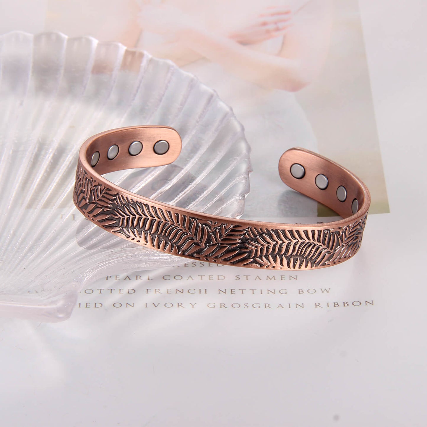 A5 100% Pure copper magnetic band ‘Fern’