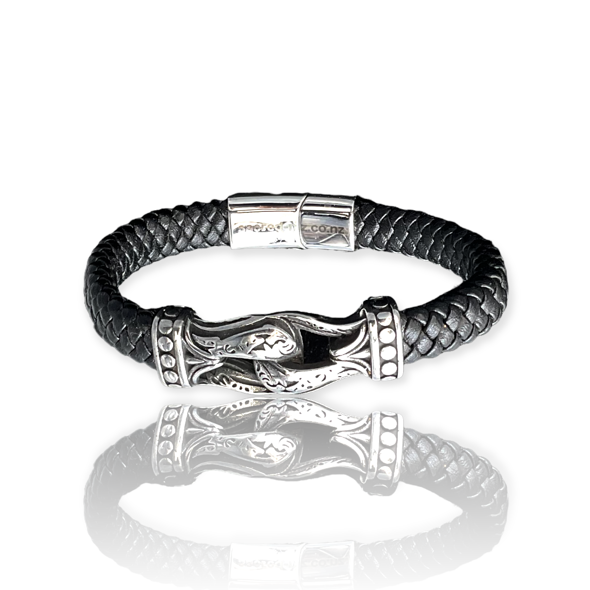 leather stainless steel bracelets