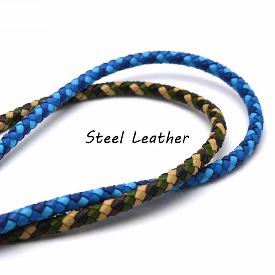 2028 Unisex Leather Band ’Fern Leaf’  (6mm)