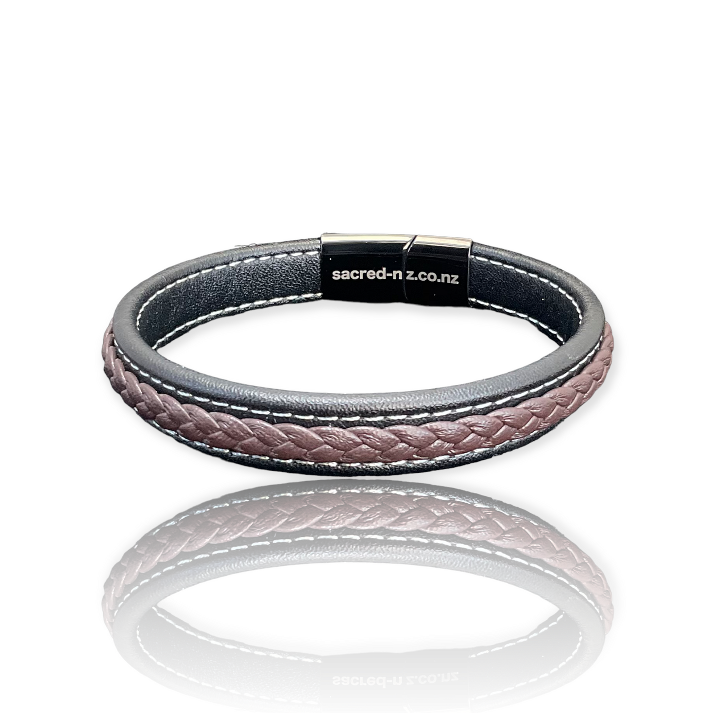 leather stainless steel bracelets