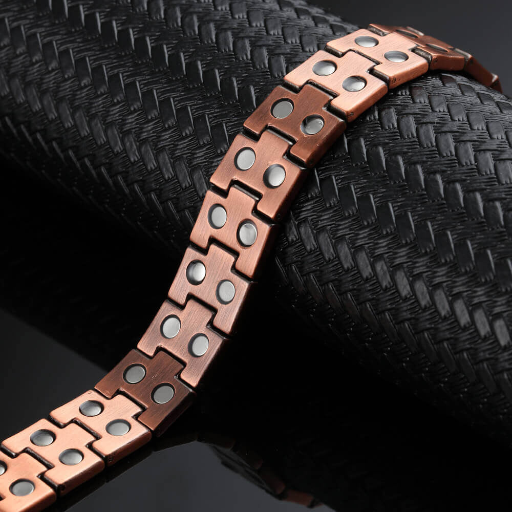CLM20 100% Solid Pure Copper Magnetic Bracelet Linked 220x15mm
