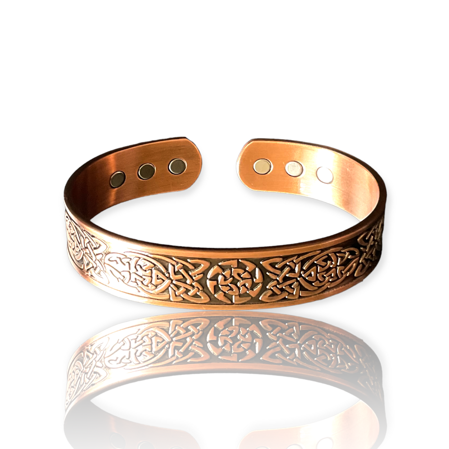 BC06-1 100% Pure Copper Magnetic Band / Ring Set- Celtic set