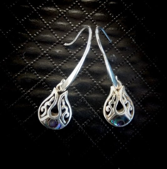 E13 Sterling Silver NZ Paua Hook Earings