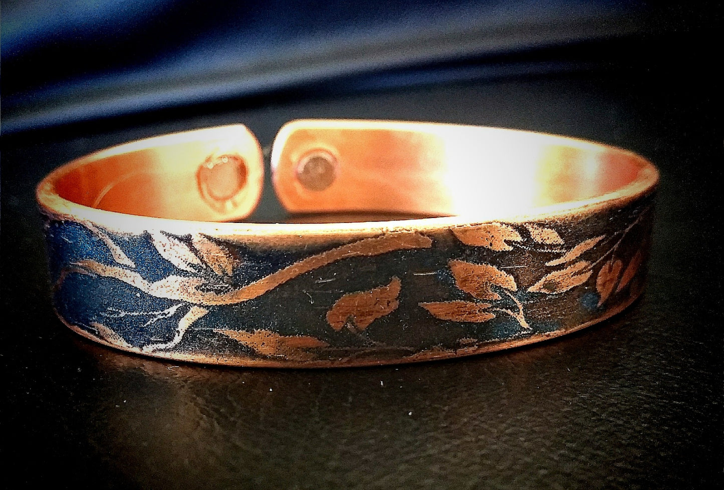 BA10 100% Pure Copper Magnetic Band 'Vine Leaf'