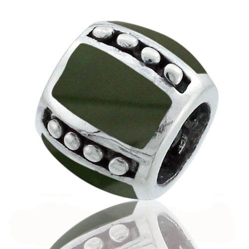 JB03-Sacred NZ 925 Sterling Silver Jade Bead SALE