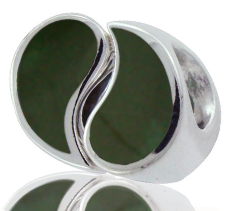 JB05-Sacred NZ 925 Sterling Silver Jade Bead