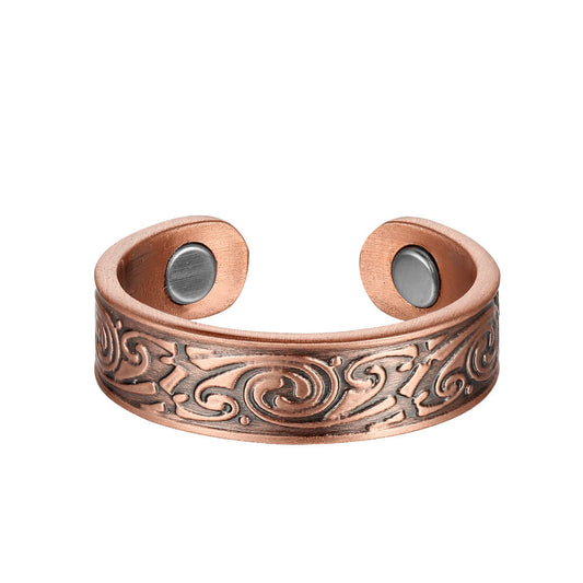 CR16 Copper Ring swirl Koru