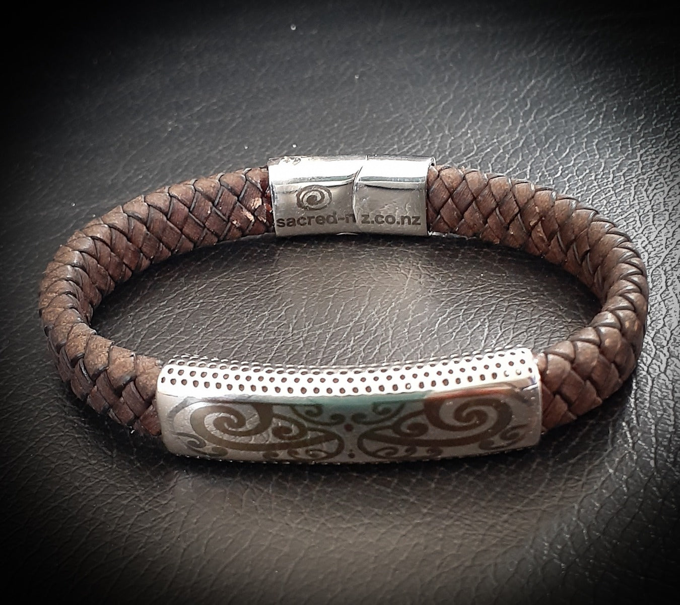 NZ Leather unisex Bracelet "NZ Warrior" 10mm