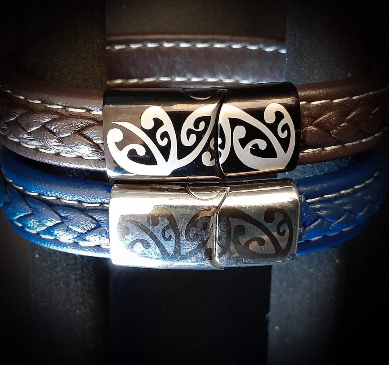 2103 NZ magnetic genuine leather Bracelet 12mm