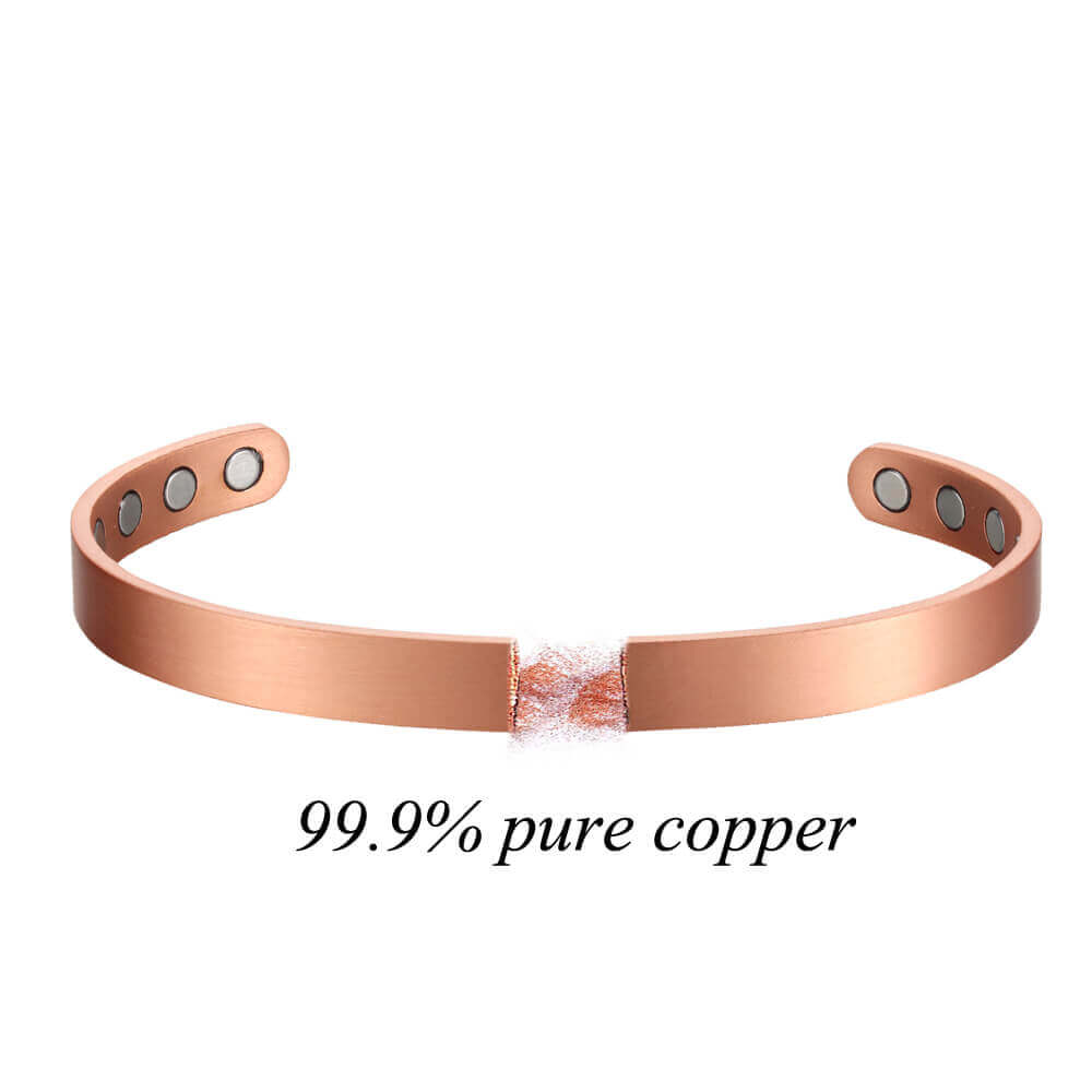 BC100-5 100% Pure Copper Magnetic Band '8 Magnets' Thin Curved