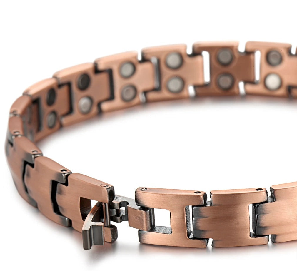 CLM316 100% Pure Copper Linked Magnetic Bracelet 215x9mm