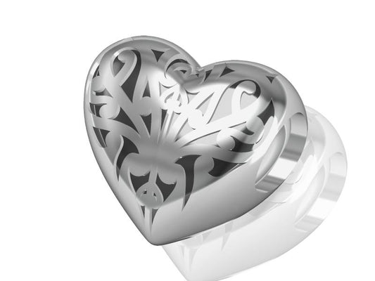 AA1 Sacred NZ 925 Sterling Silver Aroha Heart Bead