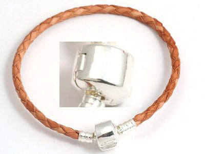 Leather Charm Bracelet (3mm)
