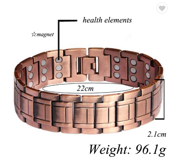 Pure Copper Magnet Bracelet With Gift Box - 6.5
